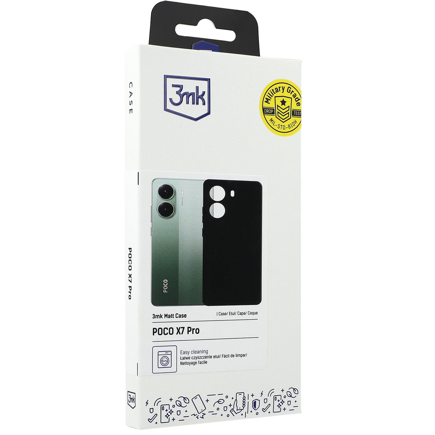 Etui matowe 3mk Matt Case do POCO X7 Pro, czarne.